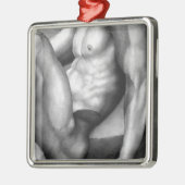 kerstornament Fine Art Nude-male Tekening Metalen Ornament (Links)