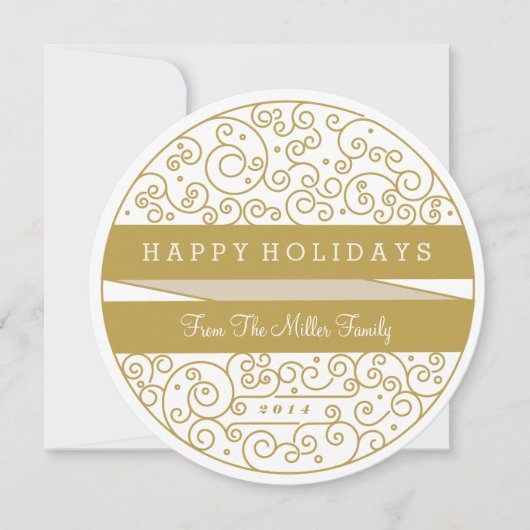 Kerstornament Fotokaart Feestdagenkaart (Voorkant)