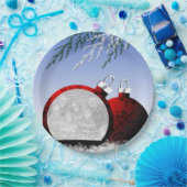 Kerstornament Fotosjabloon Sjabloon Holiday Scene Papieren Bordje (Feest)