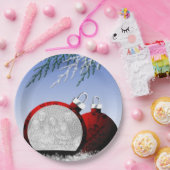 Kerstornament Fotosjabloon Sjabloon Holiday Scene Papieren Bordje (Feest)