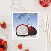 Kerstornament Fotosjabloon Sjabloon Holiday Scene Servetten (Insitu)