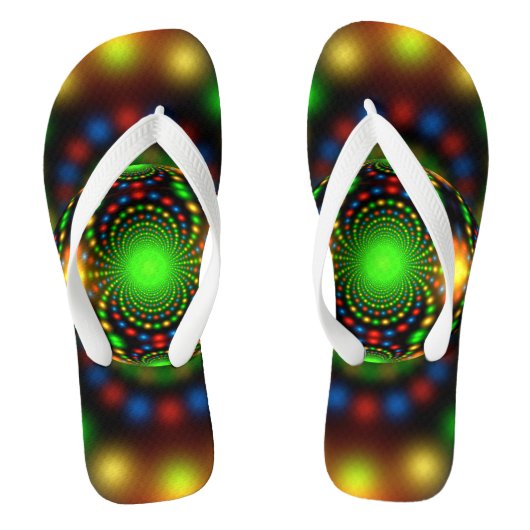 Kerstornament Fractal ontwerp Teenslippers (Voetbed)