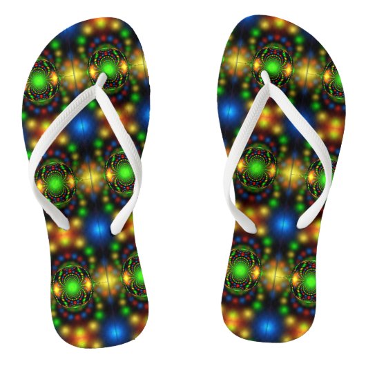Kerstornament Fractal ontwerp Teenslippers (Voetbed)