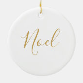 Kerstornament Gouden Sneeuwvlok Keramisch Ornament (Achterkant)