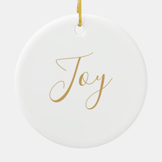 Kerstornament Gouden Sneeuwvlok Keramisch Ornament (Achterkant)