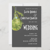 Kerstornament Green, modern huwelijk Aankondiging (Voorkant)