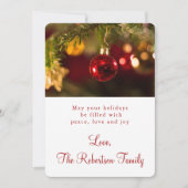 kerstornament Greeting Feestdagenkaart (Voorkant)