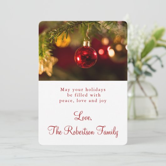 kerstornament Greeting Feestdagenkaart (Staand voorkant)