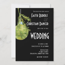 Kerstornament Groen, Modern  Bruiloft