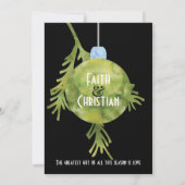 Kerstornament Groen, Modern Huwelijk Aankondiging (Achterkant)