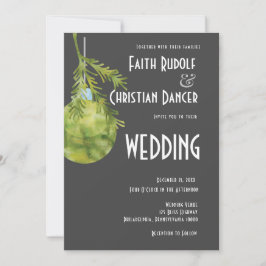 Kerstornament Groen, Modern Huwelijk Aankondiging