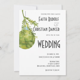 Kerstornament Groen, Modern Huwelijk Aankondiging