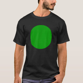 Kerstornament groene primaire kleur cirkelvorm t-shirt