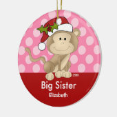 Kerstornament grote zus Santa Aap Keramisch Ornament (Links)