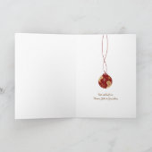 Kerstornament Grunge Holiday Kaart (Binnen)