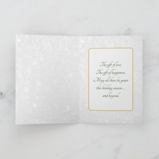 Kerstornament Hanging On Pine Feestdagen Kaart (Binnen)