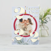 Kerstornament Happy Nieuwjaar 2022-fotokaart Kaart (Staand voorkant)