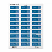 Kerstornament in blauwe sticker (Full Sheet)