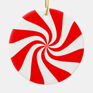 Kerstornament in de vorm van snoep keramisch ornament