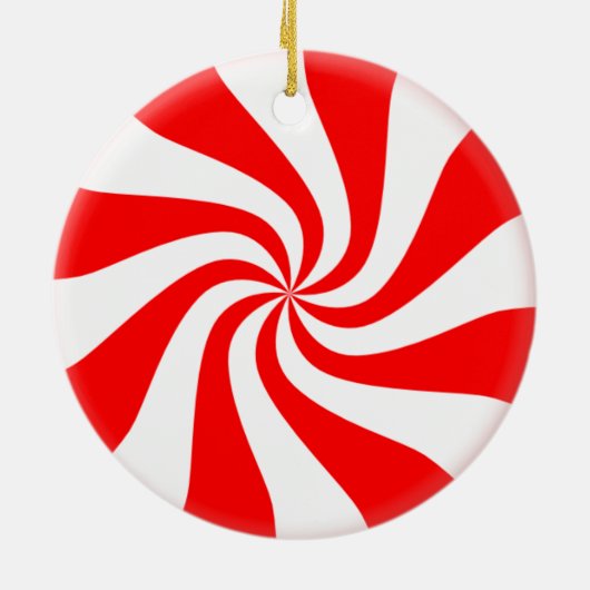 Kerstornament in de vorm van snoep keramisch ornament (Achterkant)