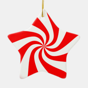 Kerstornament in de vorm van snoep keramisch ornament