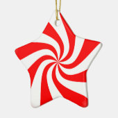 Kerstornament in de vorm van snoep keramisch ornament (Links)
