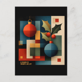 Kerstornament in Mid-Century Modern-stijl Briefkaart