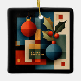 Kerstornament in Mid-Century Modern-stijl Keramisch Ornament