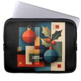Kerstornament in Mid-Century Modern-stijl Laptop Sleeve