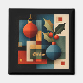 Kerstornament in Mid-Century Modern-stijl Magneet