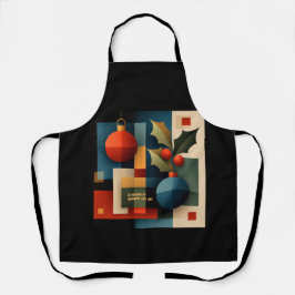 Kerstornament in Mid-Century Modern-stijl Schort