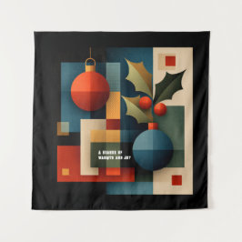 Kerstornament in Mid-Century Modern-stijl Wandkleed