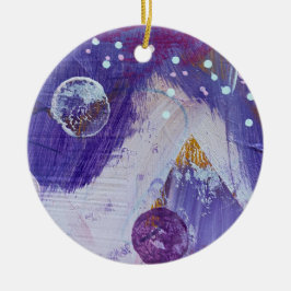 Kerstornament in Moon Mountain Design Keramisch Ornament