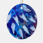 Kerstornament in skyburst-ontwerp keramisch ornament (Links)