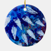 Kerstornament in skyburst-ontwerp keramisch ornament (Achterkant)