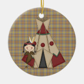 Kerstornament Indiaas meisje Keramisch Ornament (Voorkant)