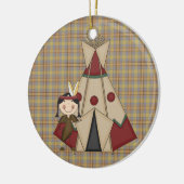 Kerstornament Indiaas meisje Keramisch Ornament (Links)