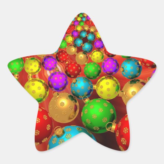 Kerstornament Jamboree Ster Sticker (Voorkant)