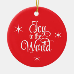 Kerstornament Joy to the World Keramisch Ornament