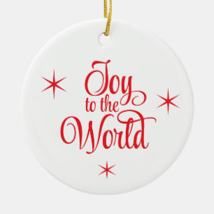 Kerstornament Joy to the World Keramisch Ornament