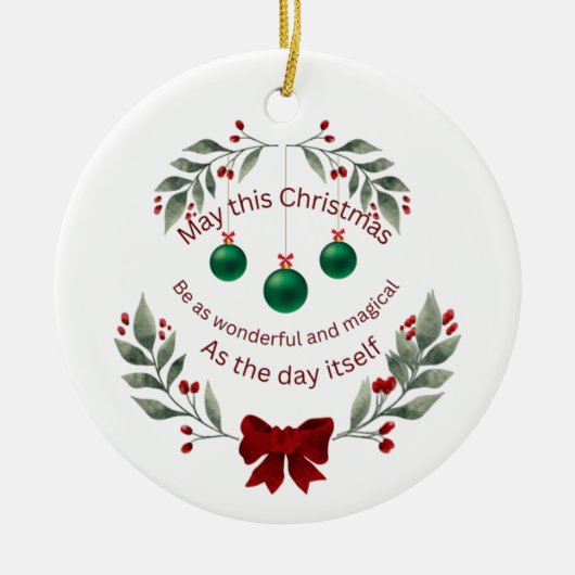 Kerstornament Keramisch Ornament (Voorkant)