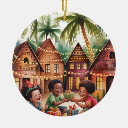 Kerstornament keramisch ornament (Voorkant)