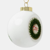 Kerstornament Keramische Bal Ornament (Links)