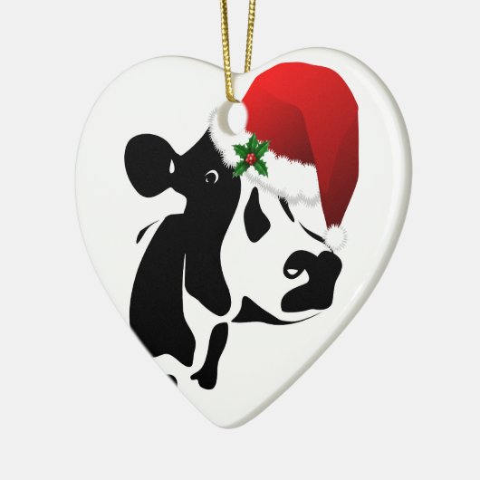 Kerstornament Koe Keramisch Ornament (Links)