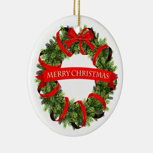 Kerstornament-Krans Keramisch Ornament (Rechts)