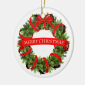 Kerstornament-Krans Keramisch Ornament (Links)