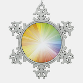Kerstornament / Licht van Jezus Tin Sneeuwvlok Ornament