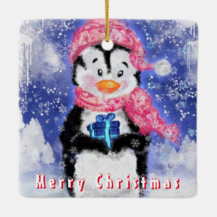 Kerstornament Little Penguin Keramisch Ornament