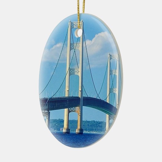 kerstornament Mackinac Bridge Keramisch Ornament (Links)