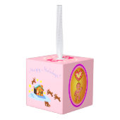 Kerstornament meisje van gemberkoek ornament (Achter hoekig)